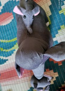 Mother Elephant with Two Babies SOFT TOY