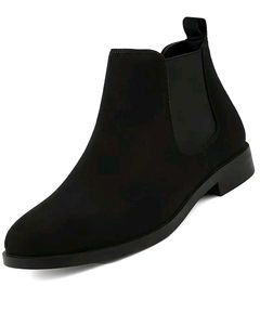 Black Suede Chelsea Boots