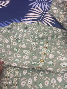 Elegant Green Printed Kurta