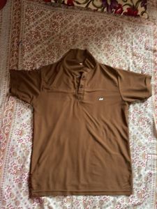HM Brown Button Up Polo Shirt