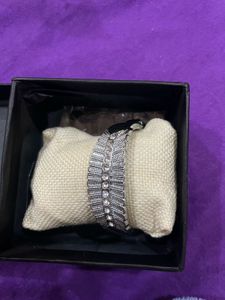 Sparkling Silver Bangle Bracelet