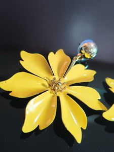 Yellow Flower Earrings