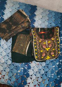 Elegant Green Embroidered Kurta Dress