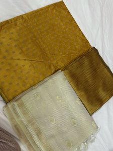 Golden Banarasi Zari Work Suit