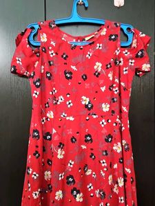 Red Floral Dress