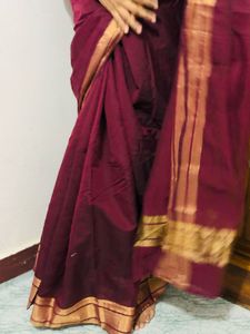 Maroon cottenSaree