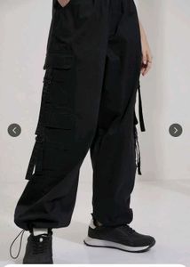 Tokyo Talkies Black Parachute Pants.