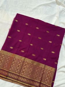 💜Purple Banarasi Fabric With Heavy Zari Work