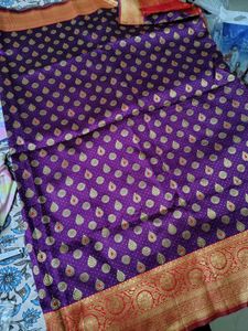 Elegant Purple silk saree