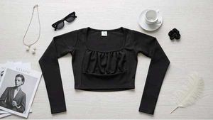 Chic Long Sleeve Crop Top 😍❤️‍🔥