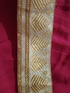 Gold Embroidered Lace - Approx 8 Mt