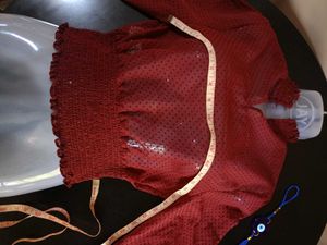 ZARA Stylish Maroon Sheer Top