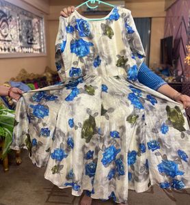 New Light weight  Festive Floral Print Ethnic Gown