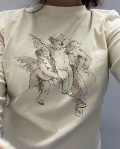 Angel Print Long Sleeve Top
