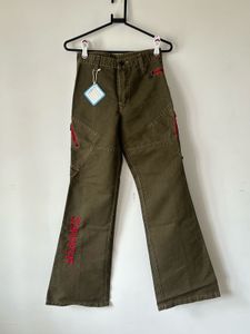 Olive Green Bootcut Cargo Pants