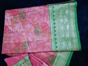 Pink Floral Pattern Saree