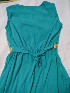 Sea Green Floral Dress