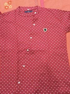 Maroon Printed Shirt