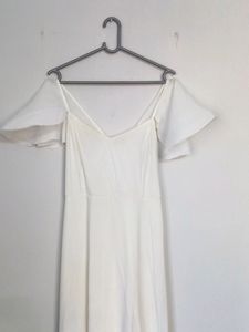 White Maxi Dress With Washable Stains