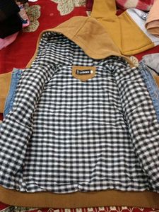 1 soft bag free Stylish Kids' Denim &amp; Fleece Jacke