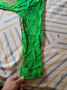 Green Embellished Kurta