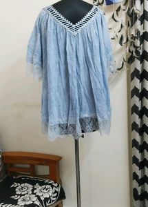 Plus Size Top Slightly Sheer
