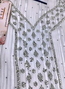 Set Of 3 Pearl White Diamond Work Suit🌸💕