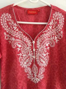 ❣️ Embroidered Red Kurta ❣️