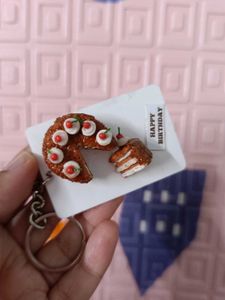 Handmade Miniature Cake Keychain