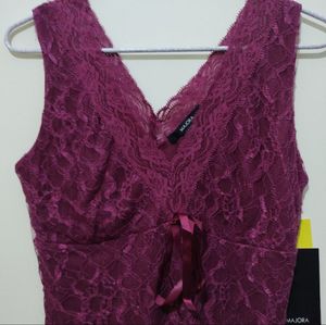 Majora Pink lace sleeveless top blouse