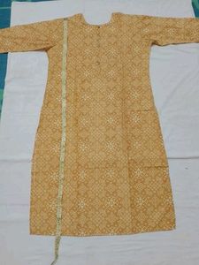 New Mustard Colour Small Collar Kurti