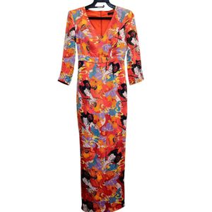 Printed Bodycon Midi Dress