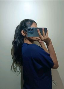 Blue Top With Black And White Inner