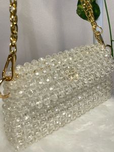 White Beads Bag