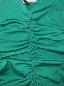 Green Ruched Tank Top