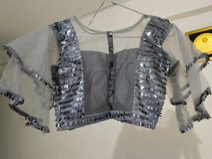 Grey Designer Blouse