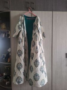 Libas Sleeves Dress With Cotton Ethnic Full Jacket