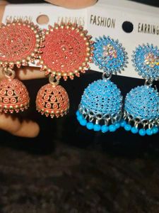 Blue Jhumka Earrings