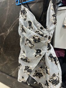Party Wear Good Condition Grey Dress
