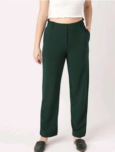 Dressberry Women Regular Fit Green Trouser