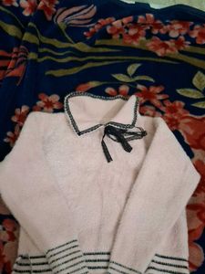 Cute Pink Fuzzy Sweater