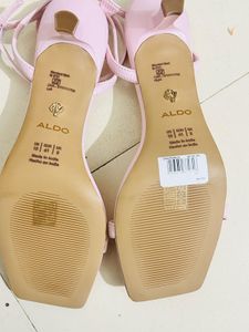 ALDO Pink Floral Ankle Strap  Stiletto Sandals