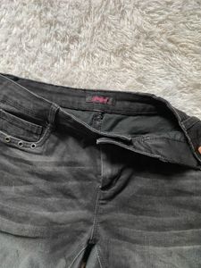 Dark Wash Denim Shorts with Grommet Detail