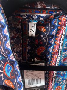 Boho Print Tie-Front Top