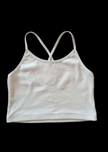White Criss-Cross Tank