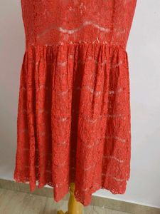 Coral Lace Dress(Fixed Price)