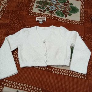 Cute Cropped Knit Cardigan