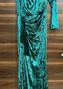 Emerald Green Velvet Maxi Dress
