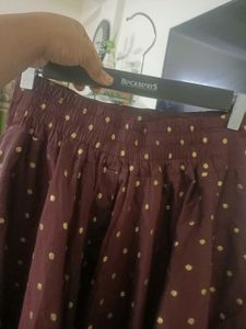 Dark Brown (Banarasi) Festive Midi Skirt