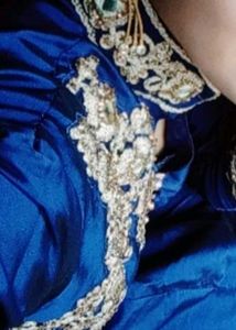 Full Length Navy Blue Front Open Gown
